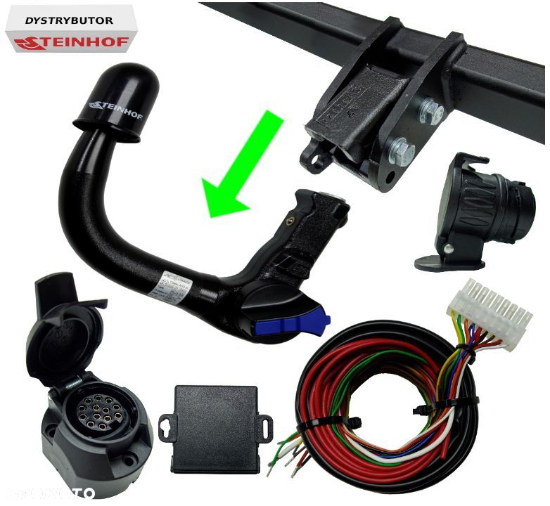 WYPINANY HAK HOLOWNICZY + MODUŁ 13PIN/7 SEAT LEON 3 III SKODA OCTAVIA AUDI A3 VOLKSWAGEN VW GOLF 7 - 16