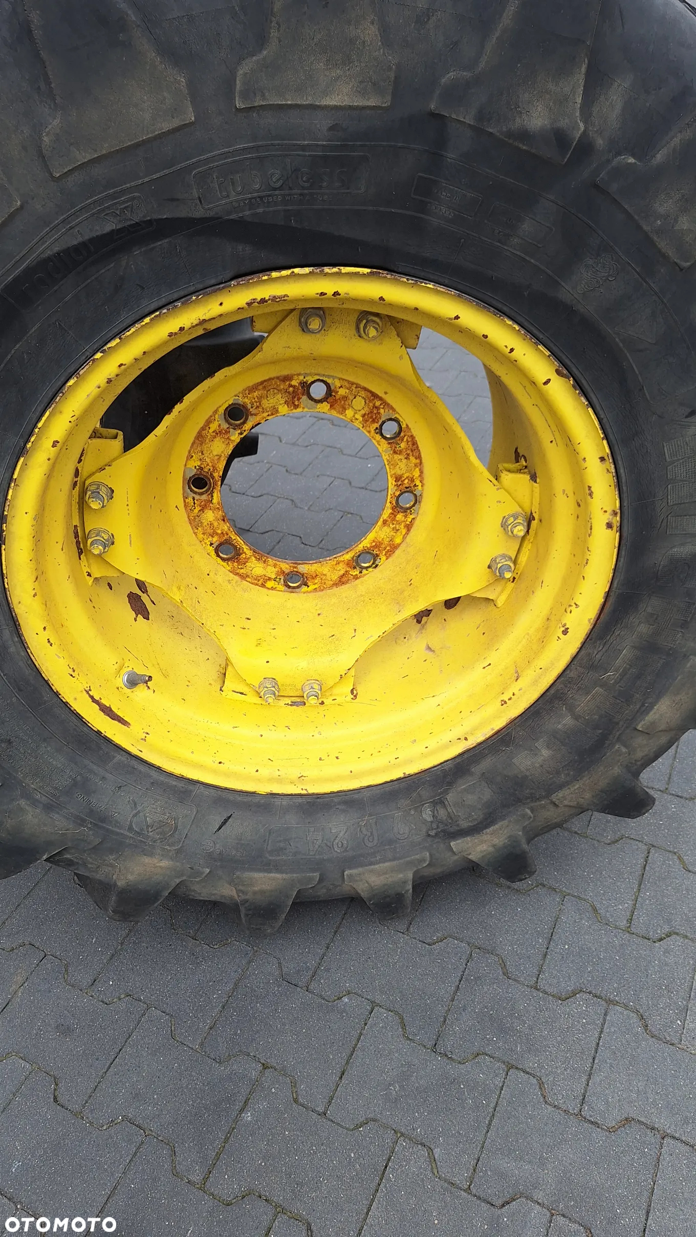 john 6506 6600 6400 koła przód felgi opony 16,9r24 16.9 r 24 Michelin 420/85r24 - 10