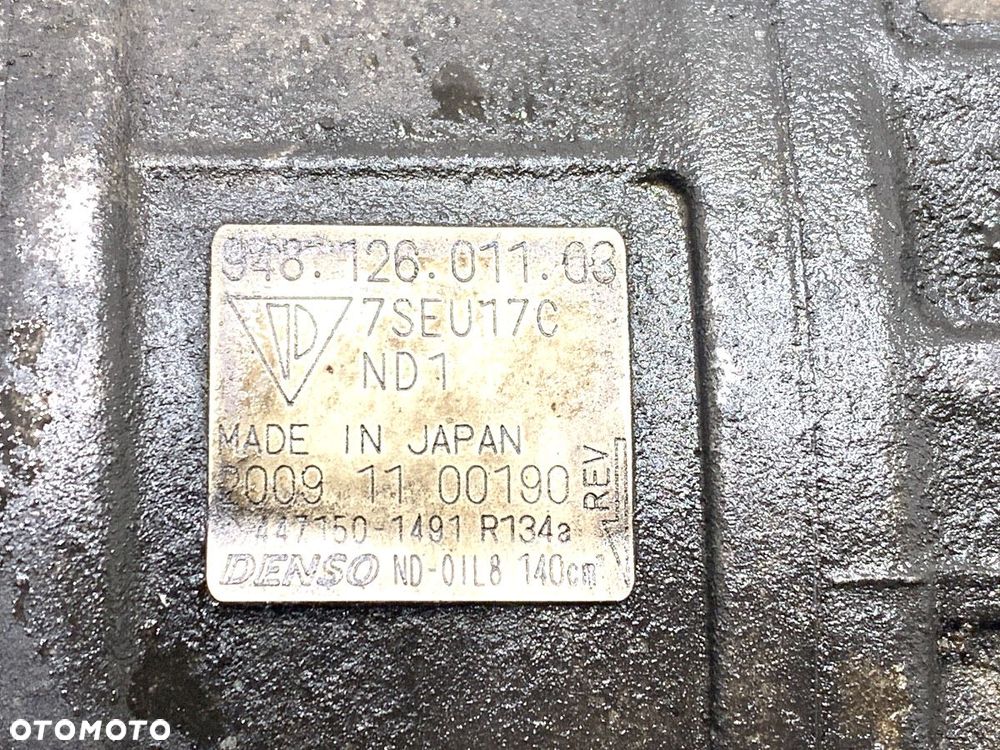 SPRĘŻARKA KLIMATYZACJI  PORSCHE PANAMERA (970) 2009 - 2017 4.8 4S 294 kW [400 KM] benzyna 2009 - - 4