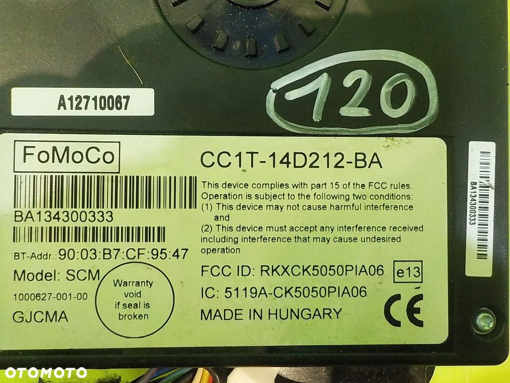 FORD TRANSIT MK7 VII 2.2 TDCI 13r modul BLUETOOTH CC1T-14D212-BA - 15