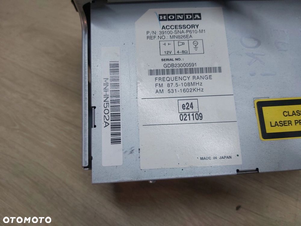 Honda Civic VIII Radio CD oryginał SEDAN 39100-SNA-P610 - 5