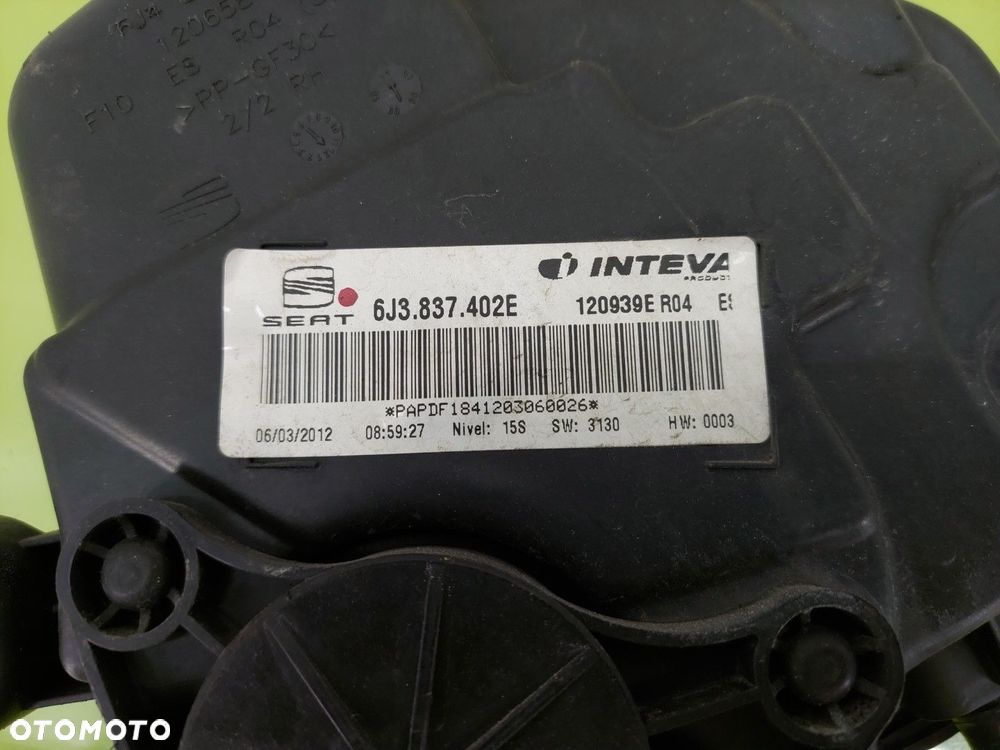 Podnośnik szyby przód prawy Seat Ibiza IV 3D 2009-2017 6J3837402E ORYGINAŁ - 5
