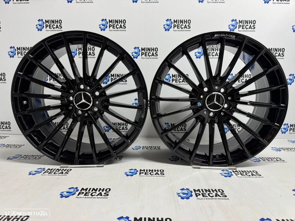 Jantes Mercedes AMG em 19 (5x112) preto brilho - 1
