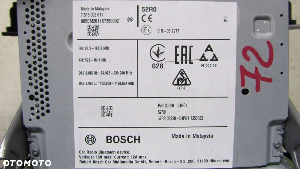 SUZUKI VITARA III RADIO NAWIGACJA 39920-54PG4 15- - 5