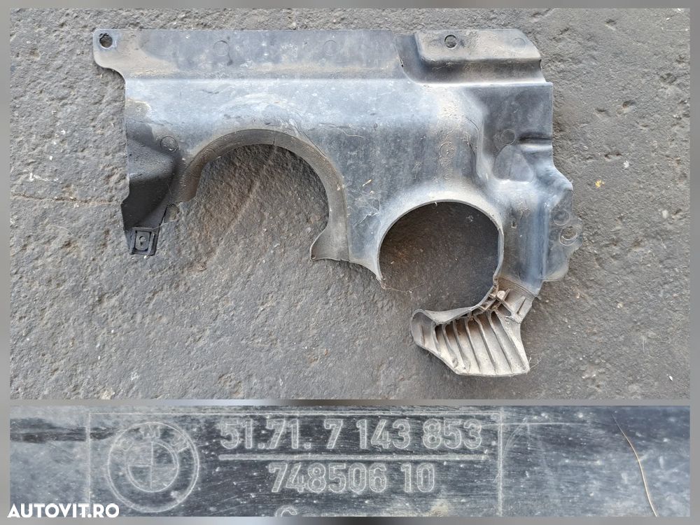 Tub ghidaj aer discuri frana stg dr fata Scut motor stg dr Scut motor central Originale BMW E90 lci E91 lci - 4