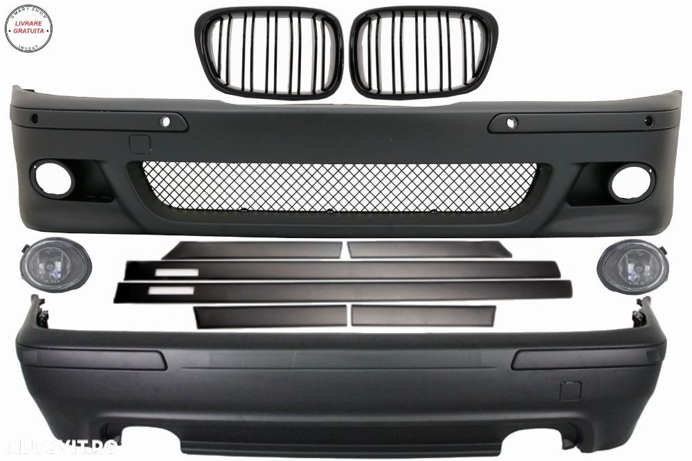 Pachet Exterior BMW Seria 5 E39 (1997-2003) cu Grile Centrale M5 Design- livrare gratuita - 1