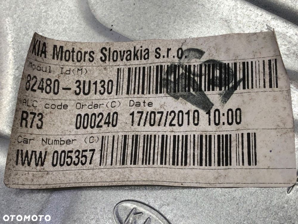 PODNOŚNIK SZYBY PRAWY PRZÓD - 60.00 PLN - KIA SPORTAGE III (SL) 2009 - 2022 2.0 CVVT 120 kW [163 - 6