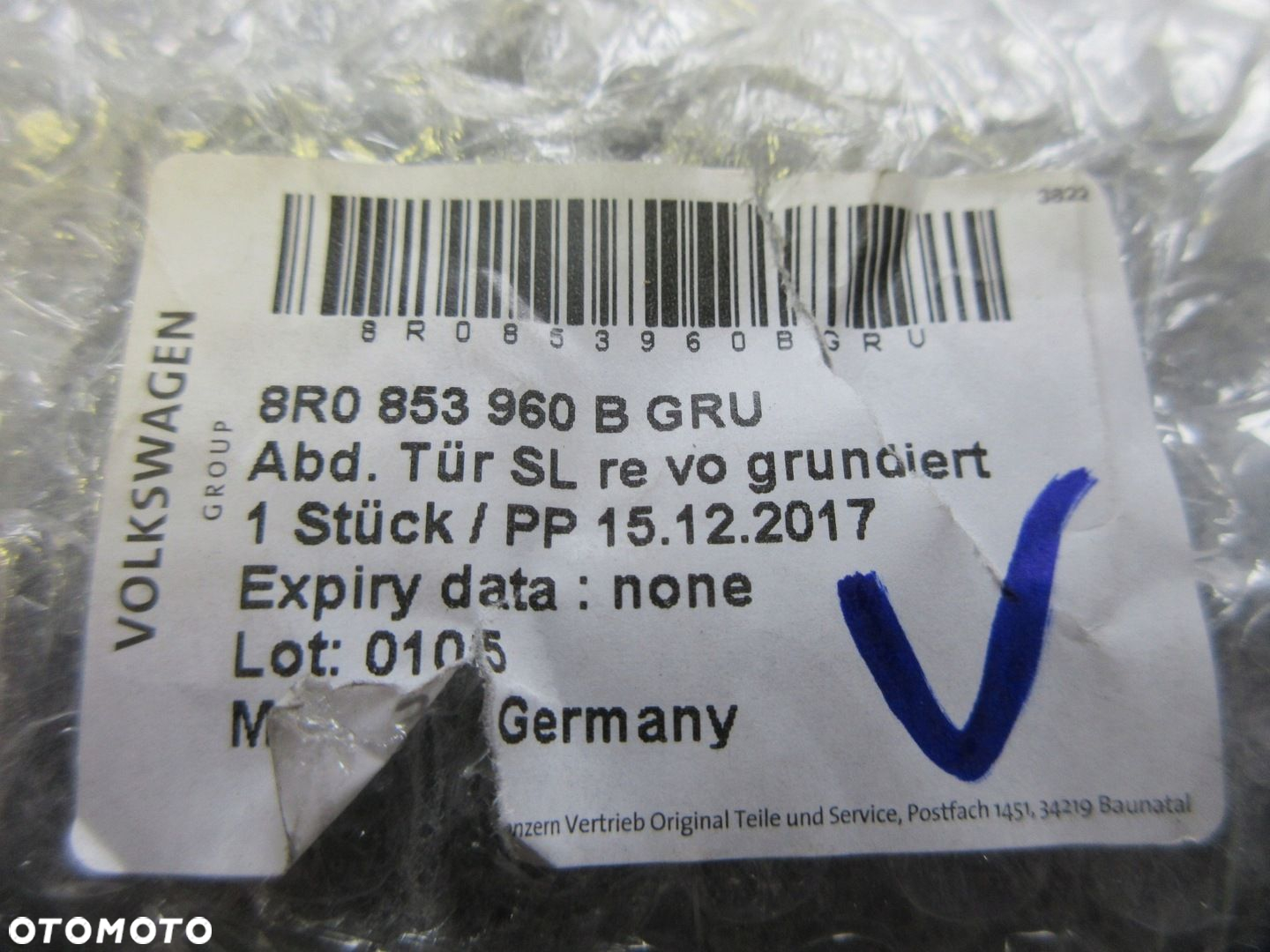 AUDI Q5 S-line listwa drzwi prawy przód 8R0853960B nowa - 5