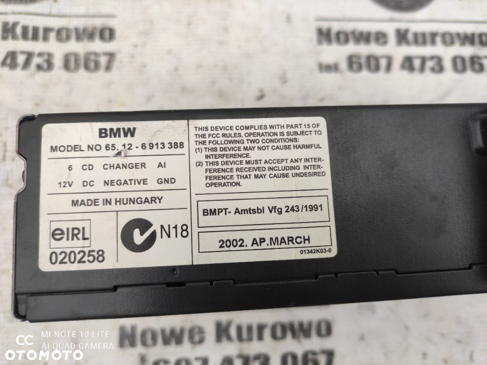 BMW E38 E39 E53 X5 E46 MINI R50 Zmieniarka CD 6 Płyt Magazynek - 15