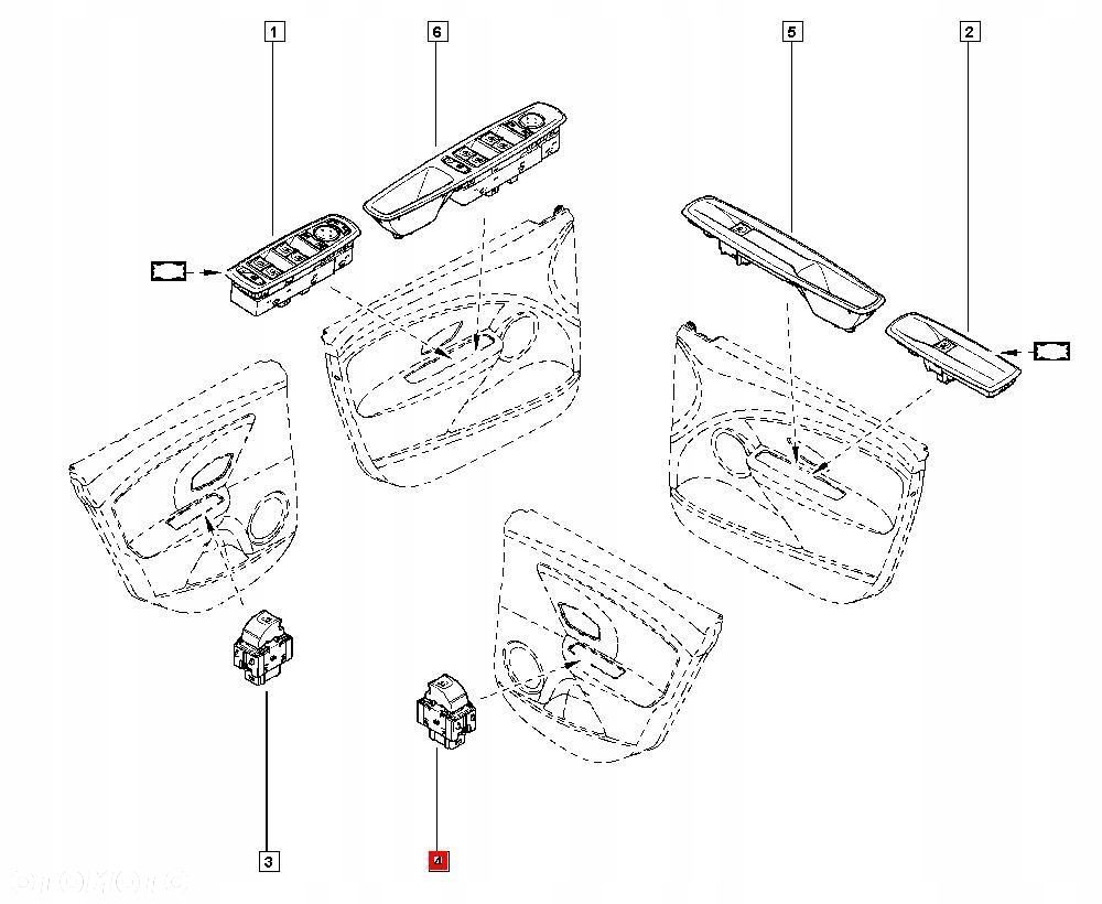 PRZEŁĄCZNIK SZYBY TYŁ RENAULT SCENIC III 254010003R - 9
