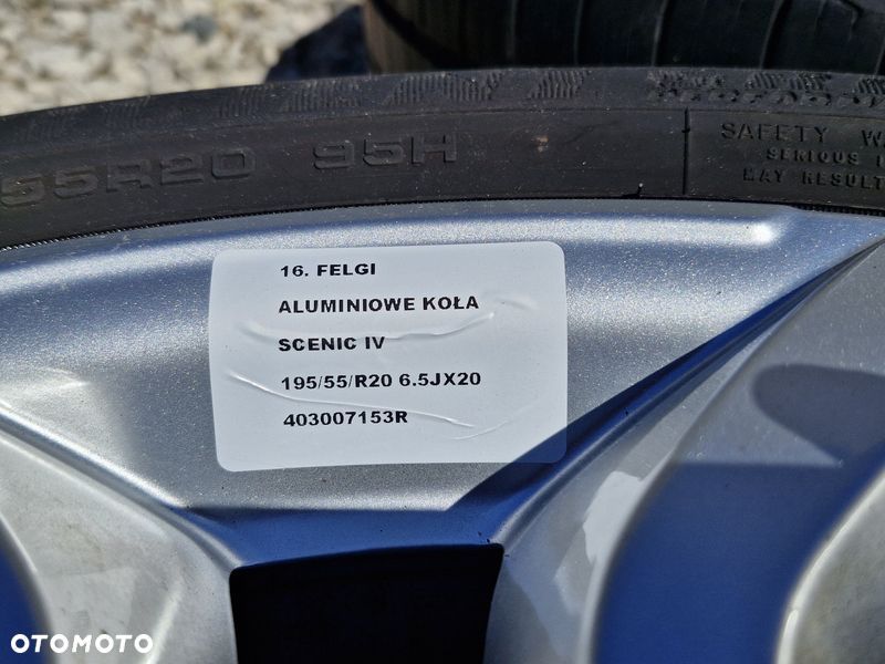RENAULT SCENIC IV FELGI ALUMINIOWE 5X114,3 6.5J 20 CALI 403007153R KOŁA - 11