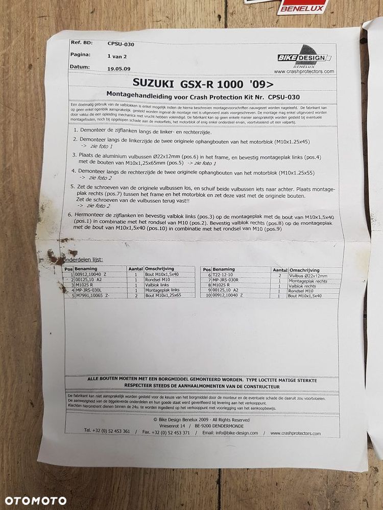 Crash Pady Bike Design Suzuki GSX-R 1000 K9 - 6