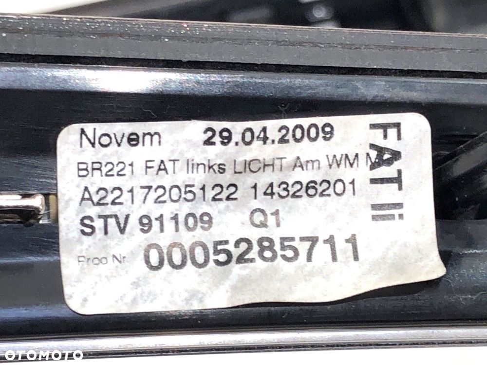 LISTWY DEKOR  MERCEDES-BENZ KLASA S (W221) 2005 - 2013 S 400 Hybrid (221.095, 221.195) 205 kW [279 - 16