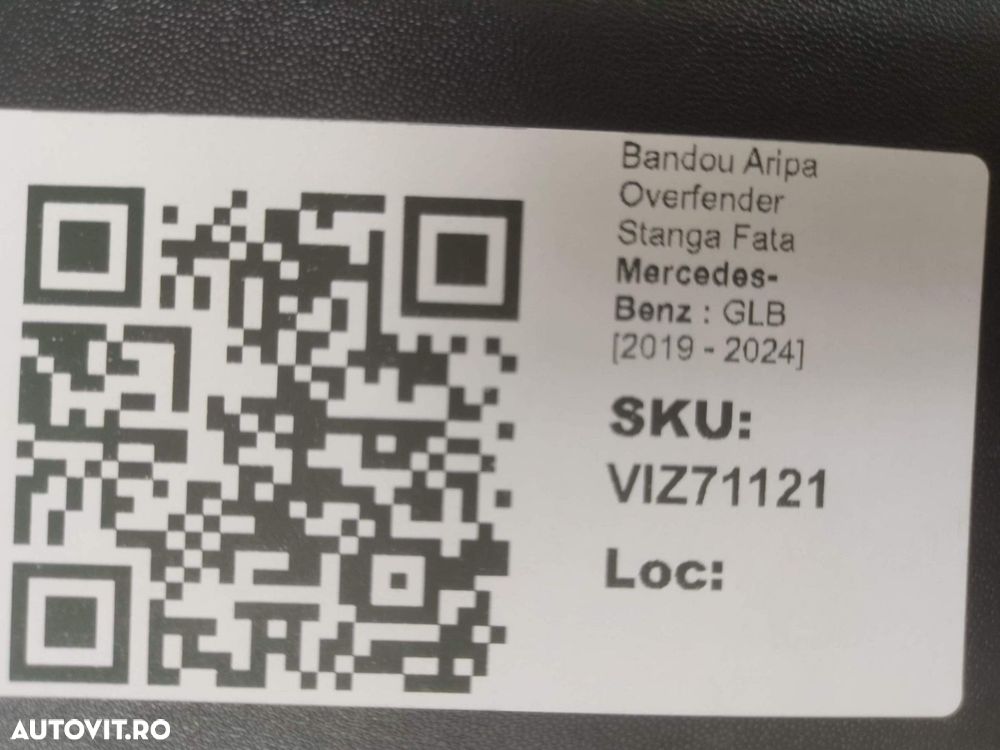 Bandou Aripa Overfender Stanga Fata Mercedes-Benz  GLB 2019 2020 2021 - 4