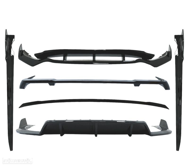 KIT CARROÇARIA BMW X5 G05 18- LOOK BLACK KNIGHT PRETO BRILHANTE - 2