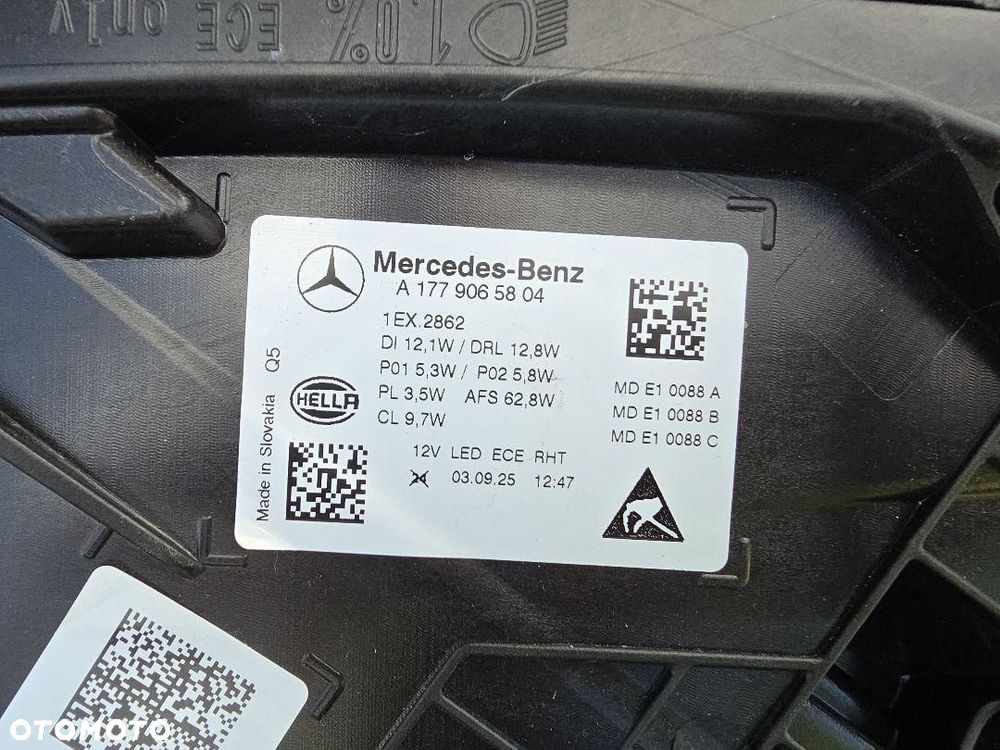 MERCEDES A KLASA 177 LIFT Lampy Full Led Multibeam A1779065704 A1779065804 - 16
