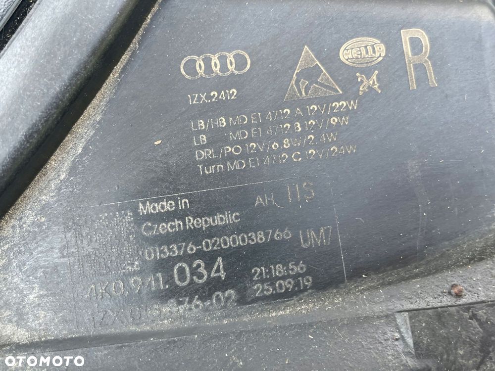 audi a6 c8 4k0 full led reflektor prawy lampa prawa org - 12