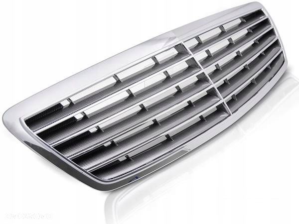 Grill Atrapa Przednia Mercedes W220 S-Klasa 02-05 Chrom Carbon - 1