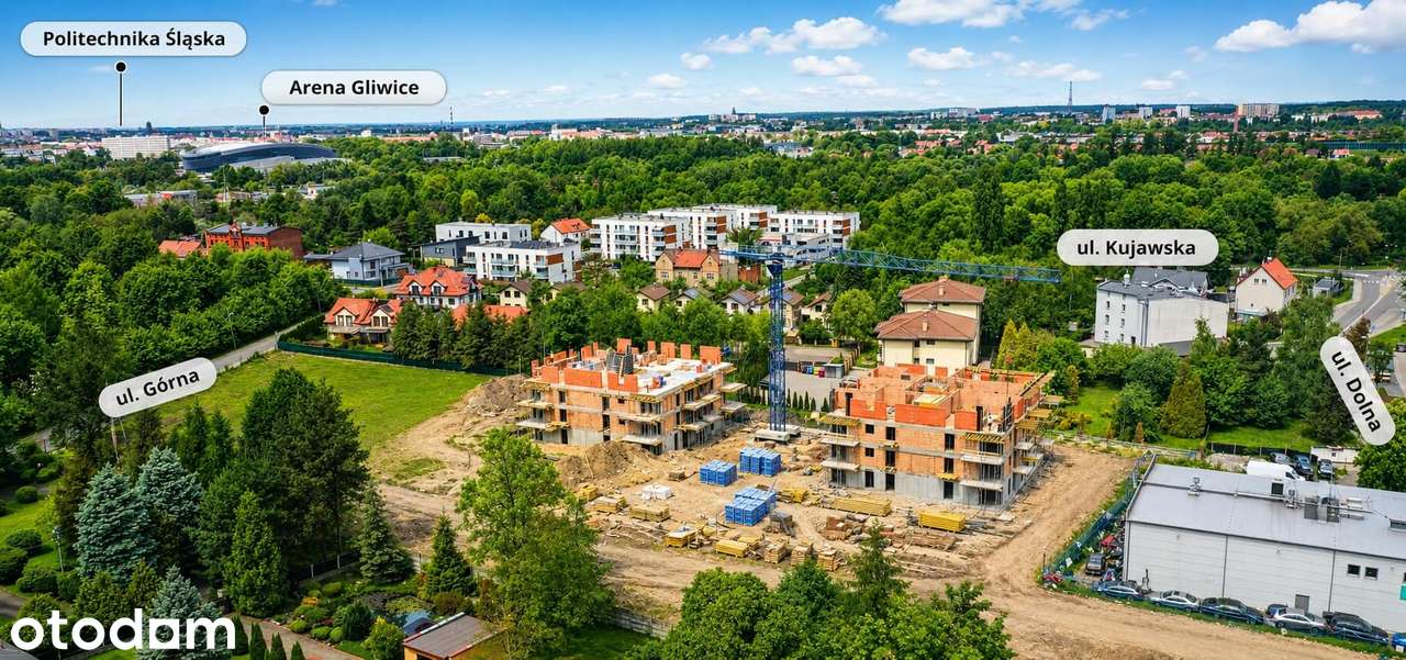 3 pok. na zielonym osiedlu - Zaawansowana budowa. Blisko Areny Gliwice