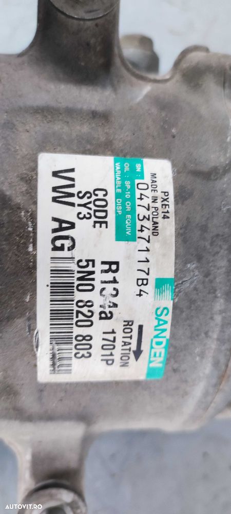Compresor clima volkswagen vw passat B6 break BLS cod 5N0820803 - 3