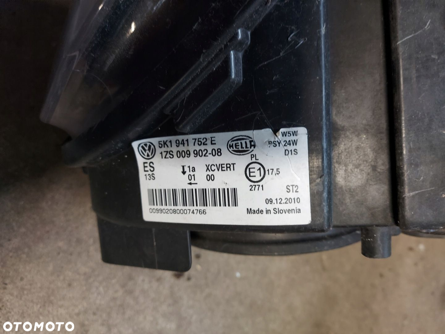 LAMPA PRZÓD PRAWA BI-XENON CZARNA VW GOLF 6 VI R20 08-12 5K1941752E - 8
