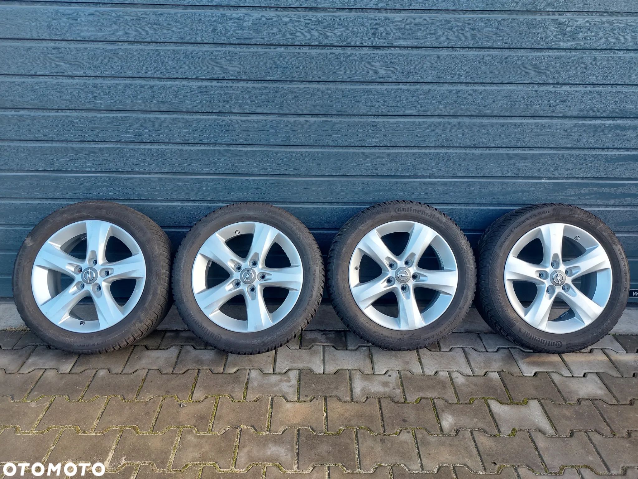 OPEL CORSA D KOŁA FELGI ALUMINIOWE R16 6J ET40 5X110 ORYGINAŁ JAK NOWE OPONY ZIMOWE CONTINENTAL WINTER CONTACT TS860 195/55 16 DOT17 - 1