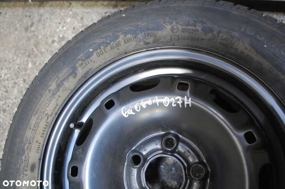 KOŁO FELGA STALOWA ZAPASOWA 6Q0601027H 5X100 ET35 6J 175/65R14 165/70R14 VW POLO IV SEAT IBIZA III SKODA AUDI - 2