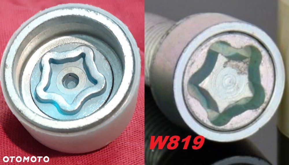 Nasadka zabezpieczająca Nakładka Adapter Złodziejka Do Śrub Audi (koniczynka) - 19