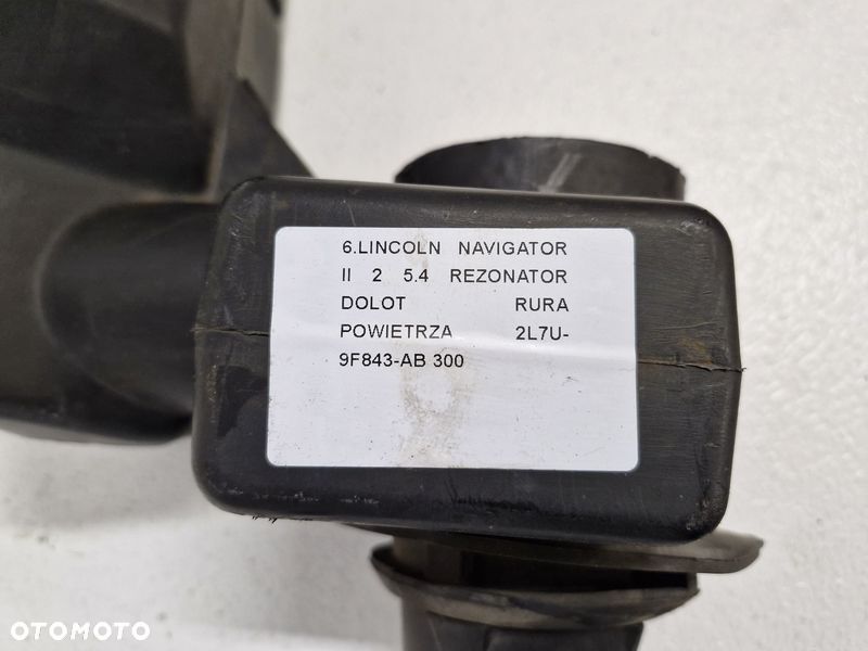 lincoln navigator 2 ii 5.4 v8 rezonator dolot rura powietrza 2l7u-9f843-ab - 6