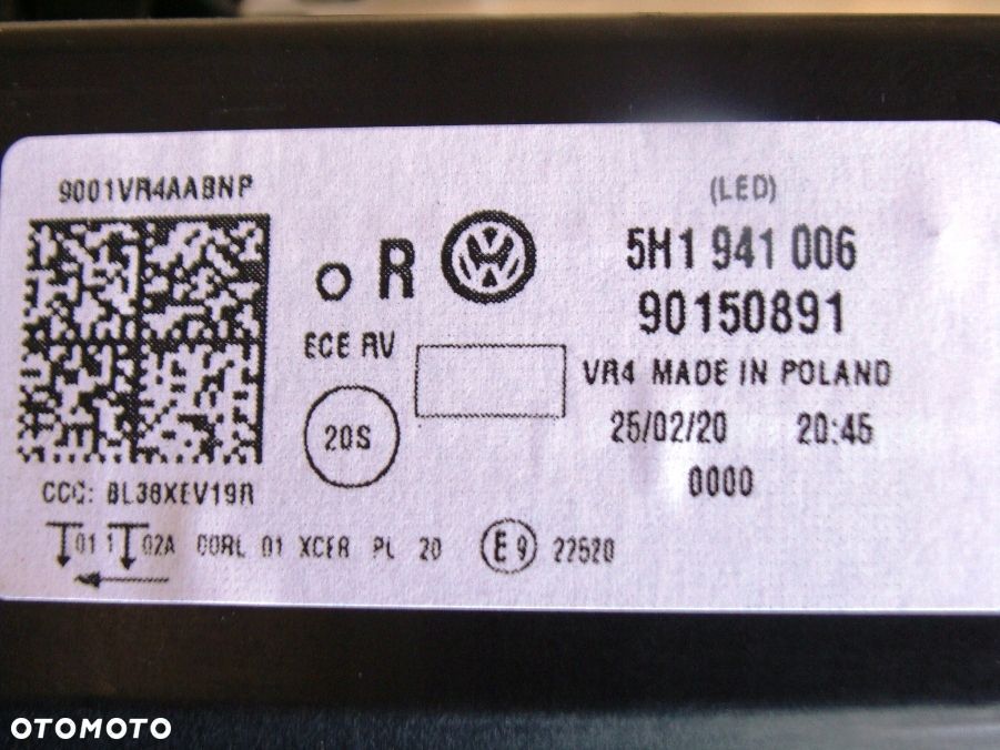 LAMPY PRZEDNIE ORYG.VW GOLF 8 LED EUROPA NÓWKA L+P - 9