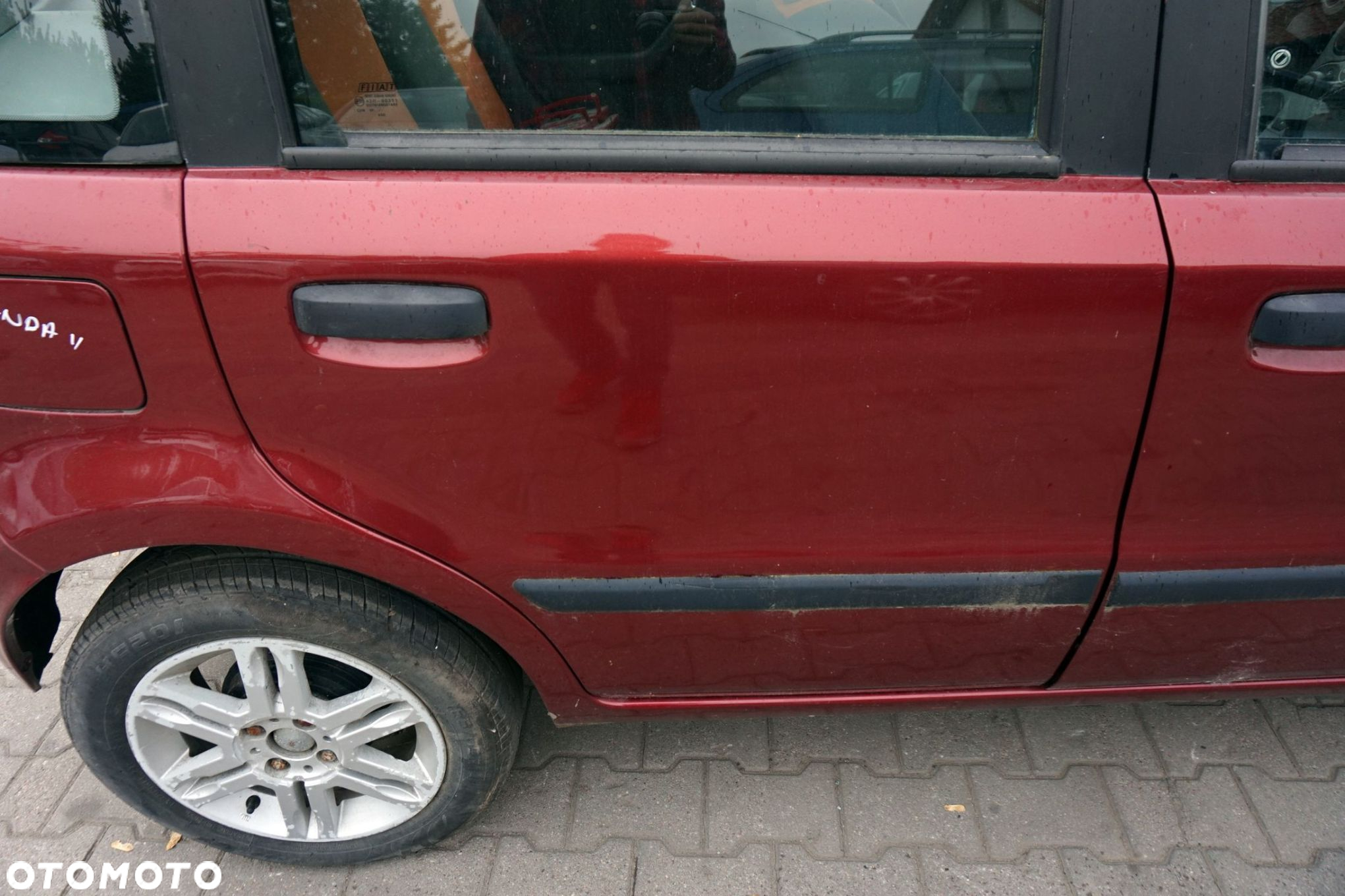 DRZWI TYLNE PRAWE PANDA II 132F  CZERWONY ROSSO FIAT 2003-2012 - 2