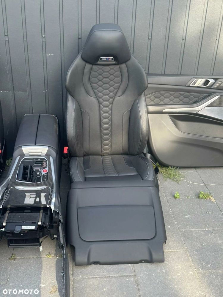 FOTELE TAPICERKA BMW X5 M F95 G05 SKÓRA PEŁNA MERINO CZARNA MASAŻ GRZANE - 7