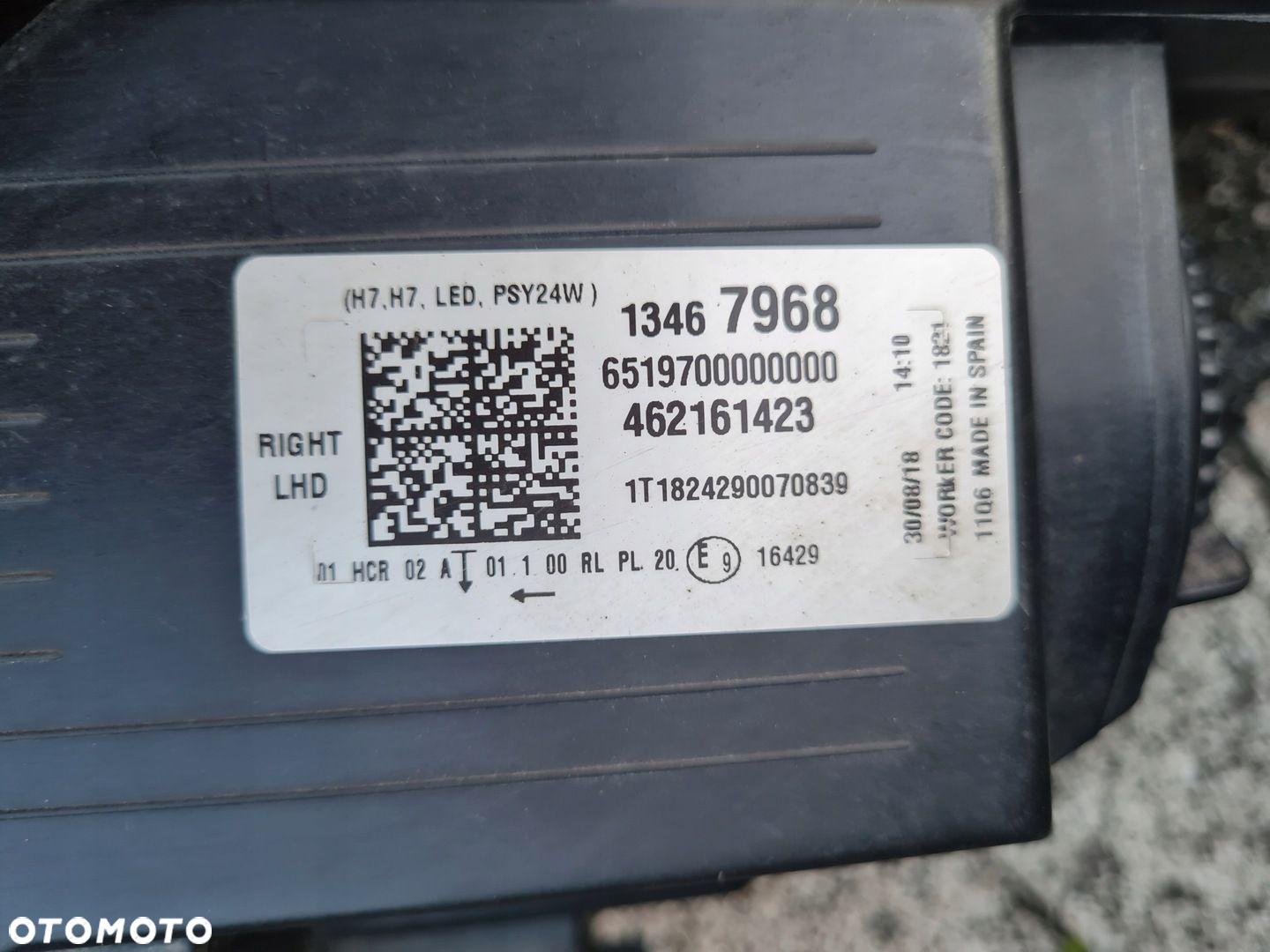 Opel Crossland X Zwykłe H7 Led 13467967 13467968 Kompletne IDEALNE OKAZJA - 14