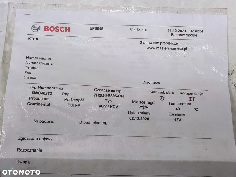 LAND ROVER DISCOVERY IV L319 II L319 RANGE ROVER SPORT L320 2.7 D POMPA WTRYSKOWA REGENEROWANA WYDRUK - 14