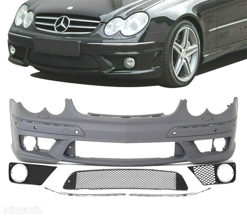 PARA-CHOQUES FRONTAL MERCEDES CLK W209 02-09 LOOK AMG C63 PDC - 1