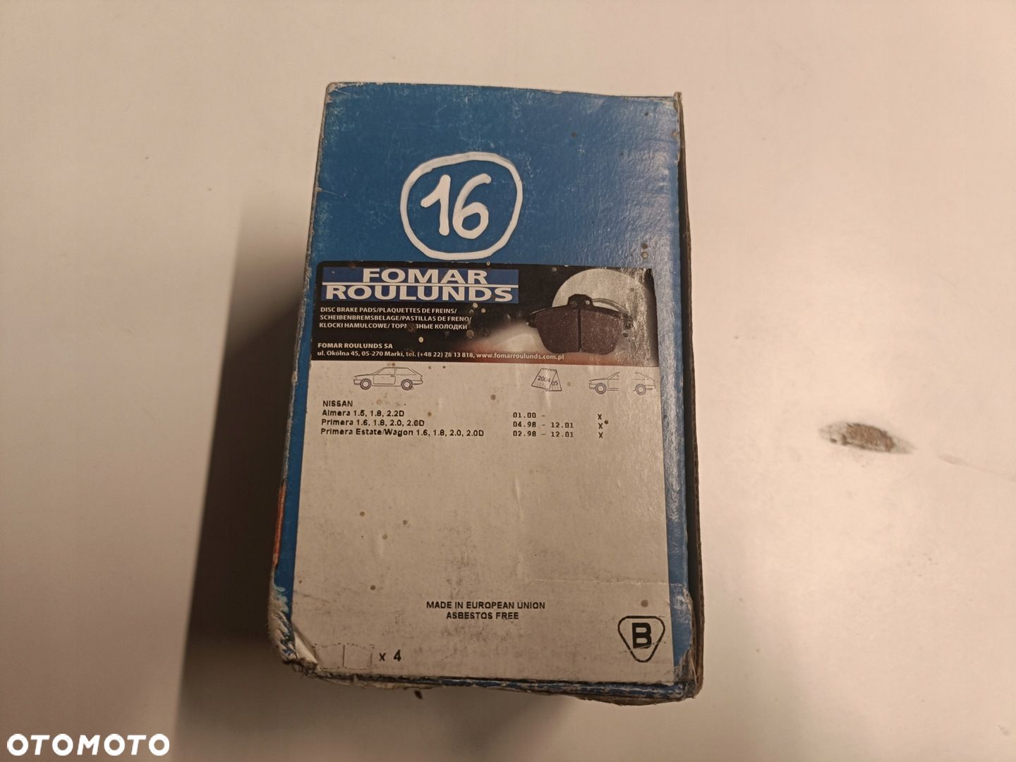 Nissan Primera P11 PRZEDNIE KLOCKI HAMULCOWE przód 680781 - 1
