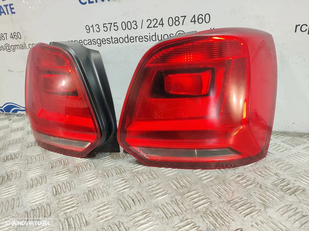 Farolins traseiros trás direito esquerdo originais VW Volkswagen Polo 5 V 6R 6C Facelift de 2014 a 2018 - 4