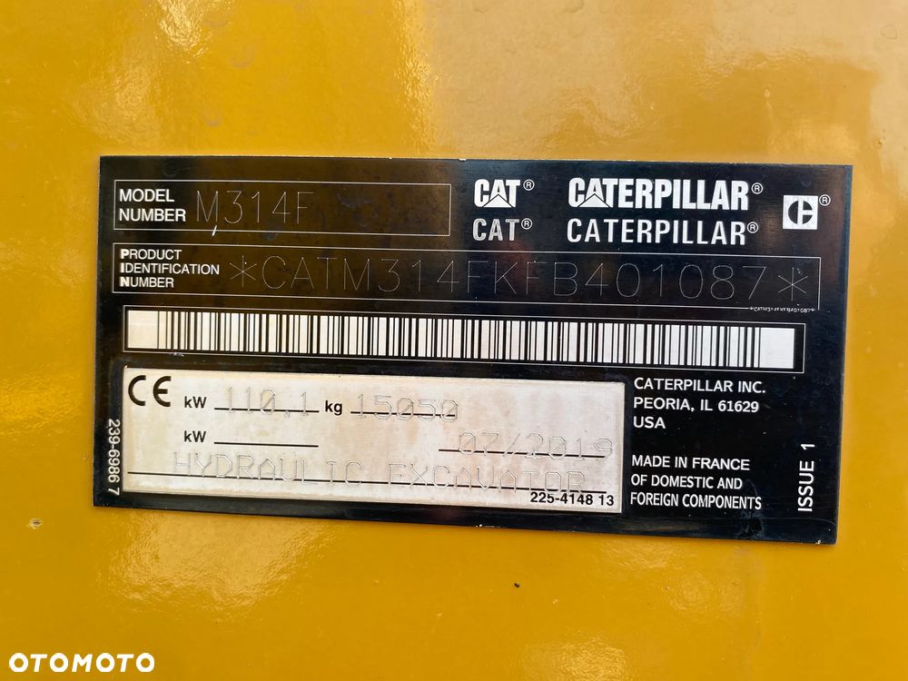 Caterpillar CAT M314F, ROTOTILT, 2019 ROK, 7000 MTH, SYSTEM NIWELACJI 3D TRIMBLE EARTHWORKS, Z NIEMIEC, PIĘKNY STAN, - 23