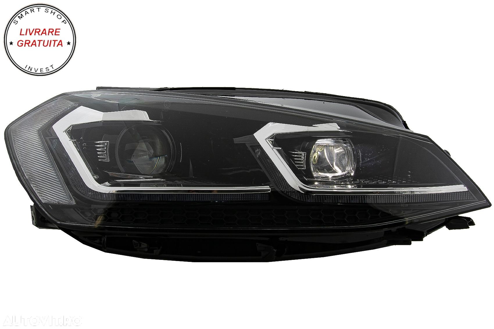 Faruri LED VW Golf 7.5 VII Facelift (2017-up) cu Semnal Dinamic- livrare gratuita - 7