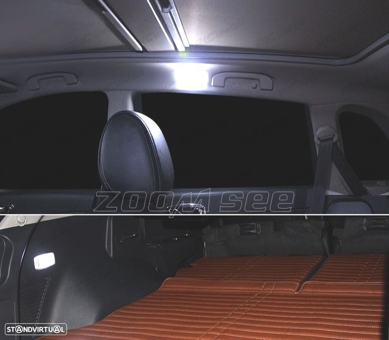 KIT COMPLETO DE 10 LAMPADAS LED INTERIOR PARA RENAULT KOLEOS INTERIOR LED 09-16 - 5