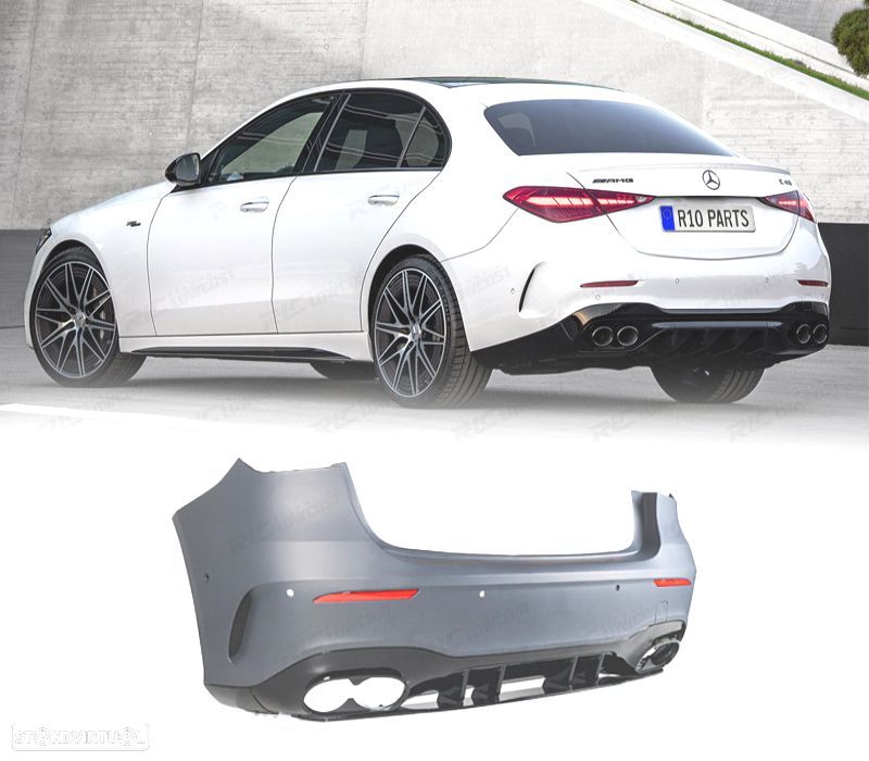 PARA-CHOQUES TRASEIRO MERCEDES CLASE A W177 19-24 LOOK AMG A45 - 1