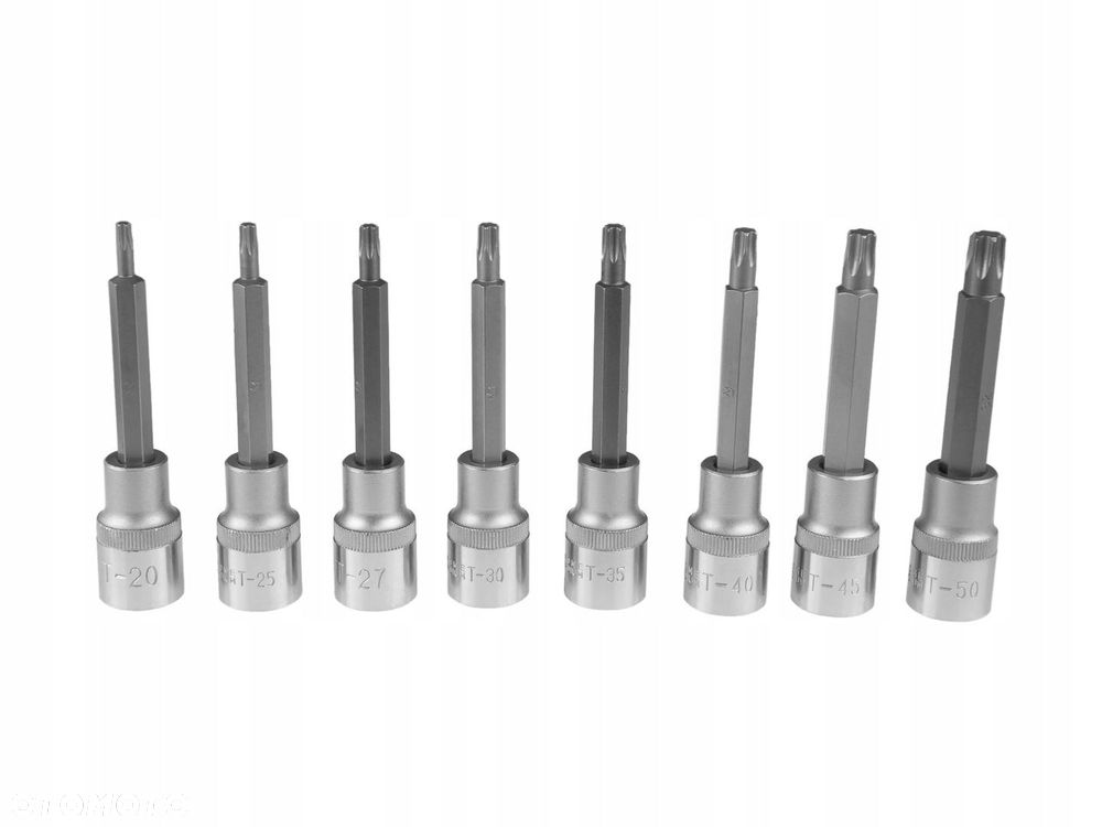ZESTAW KLUCZY NASADOWYCH TORX KLUCZE T20-50 8 szt - 10
