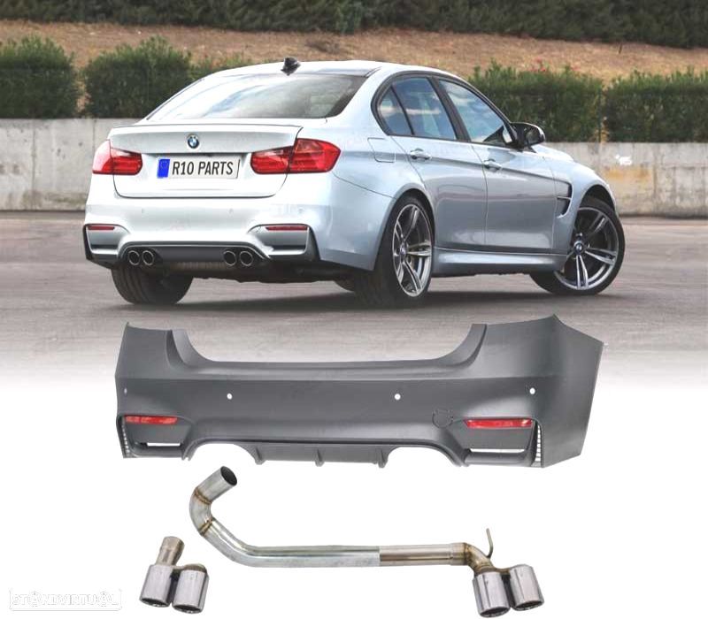 PARA-CHOQUES TRASEIRO BMW F30 LOOK M3 + KIT DE ESCAPE - 3