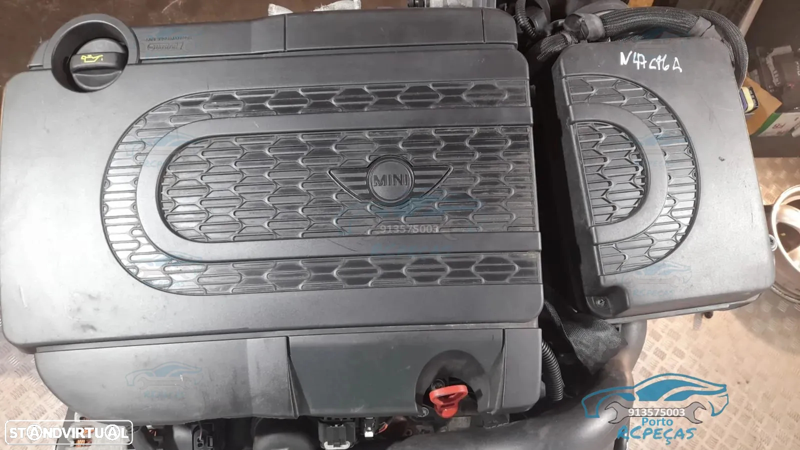 Motor Completo N47C16A - 1.6d | 16v | 112cv - Mini Cooper | Clubman | Cabrio | Countryman | Paceman | R55 | R56 | R57 | R60 | R61 | N47 | BMW - 3