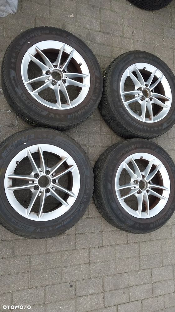 Kola zimowe alu Mercedes OE 205/60r16 A1774010100 Audi VW Skoda Seat  5x112 et44 - 1