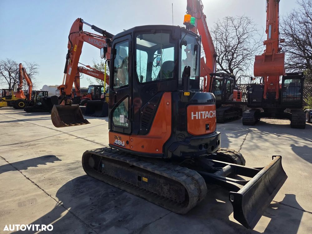 Hitachi 5,1tone, 2023/12, 2.229h, ZX48U-6, Adanc sapare 4m, CUPLA RAPIDA HIDRAULICA+3 CUPE, LAMA NIVELARE, Aer conditionat, inst picon pe brate, latime 2m, incarcarca 8x4, Antifurt, posibil leasing 4 ani, PROMOTIE 37900 EUR+Tva - 1