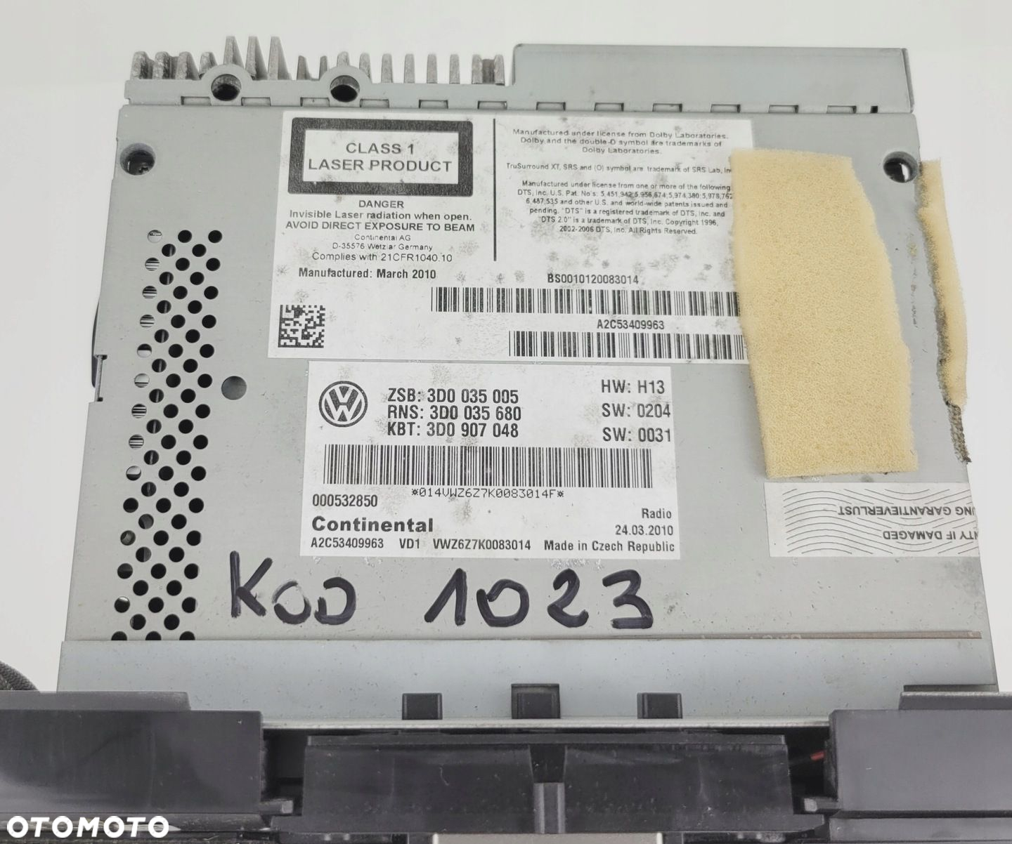 VW PHAETON I LIFT RADIO NAWIGACJA NAVI 3D0035005 Z KODEM - 8