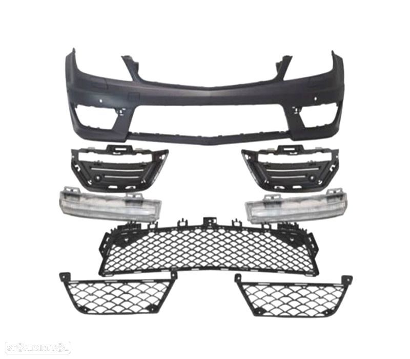 PÁRA-CHOQUES FRONTAL MERCEDES CLASE C W204 11-14 LOOK AMG C63 PDC - 3