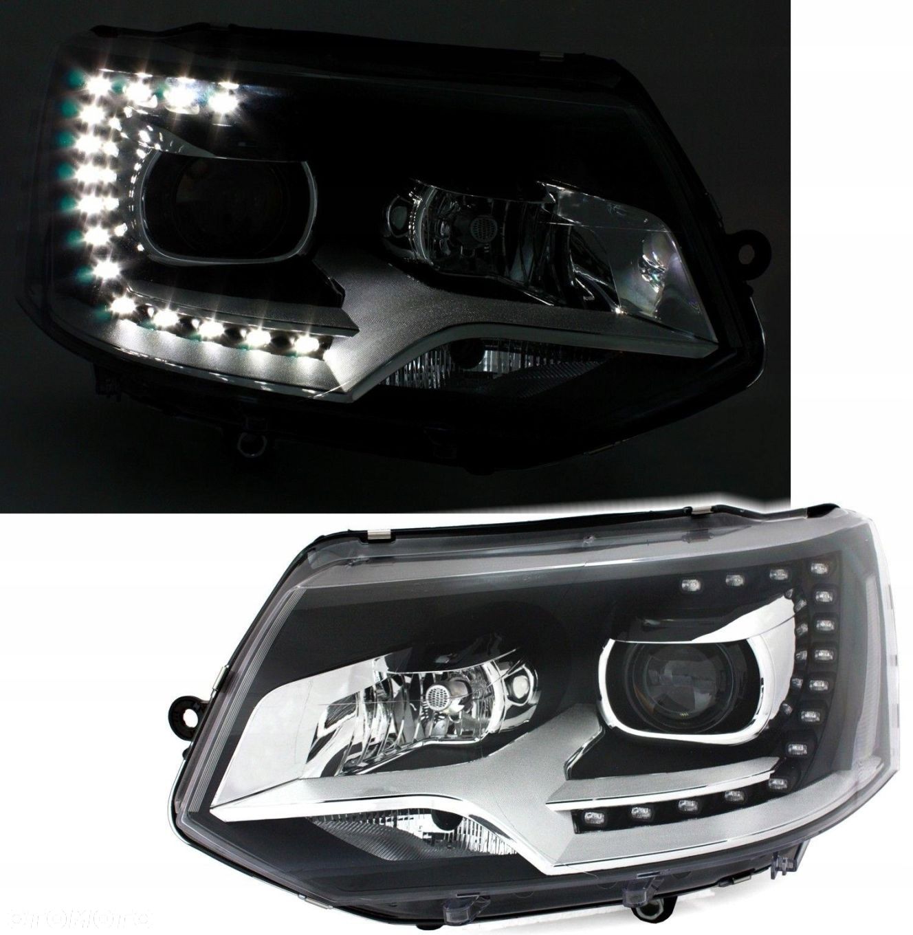 LAMPY Reflektory VW T5 2010-15 DRL XENON LOOK - 1