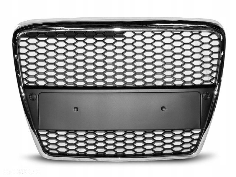 grill przód atrapa audi a6 c6 04-08 srebrny - 1